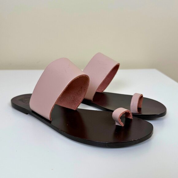 ATP Atelier Astrid Leather Sandals EU 38 Dusty Pink - Picture 1 of 11